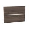 Floor Standing Vanity Cabinet Handleless Drawer Front Set 750mm Charred Walnut