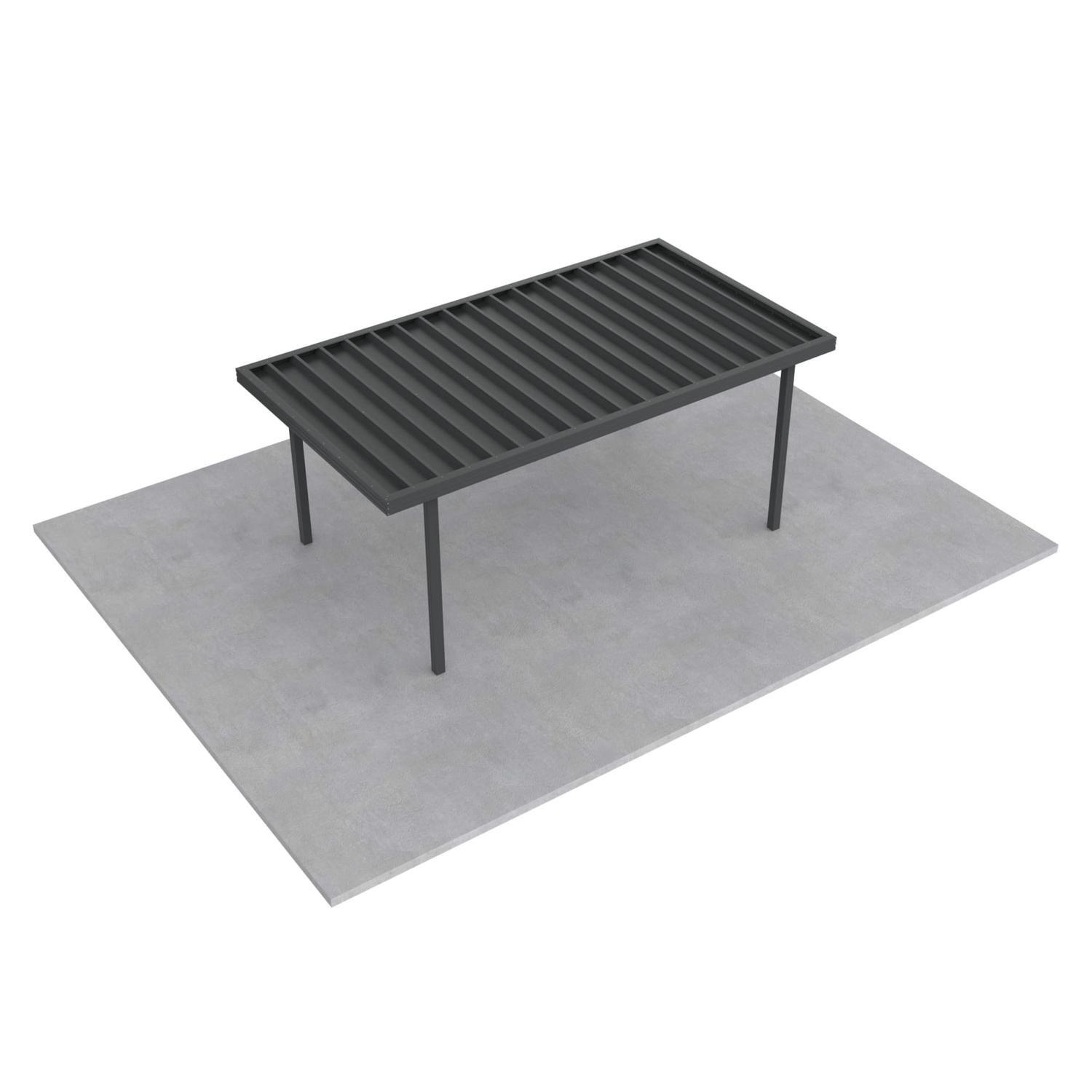 Single Carport L: 5450mm, W:3000mm, H:2100mm Grey Friars