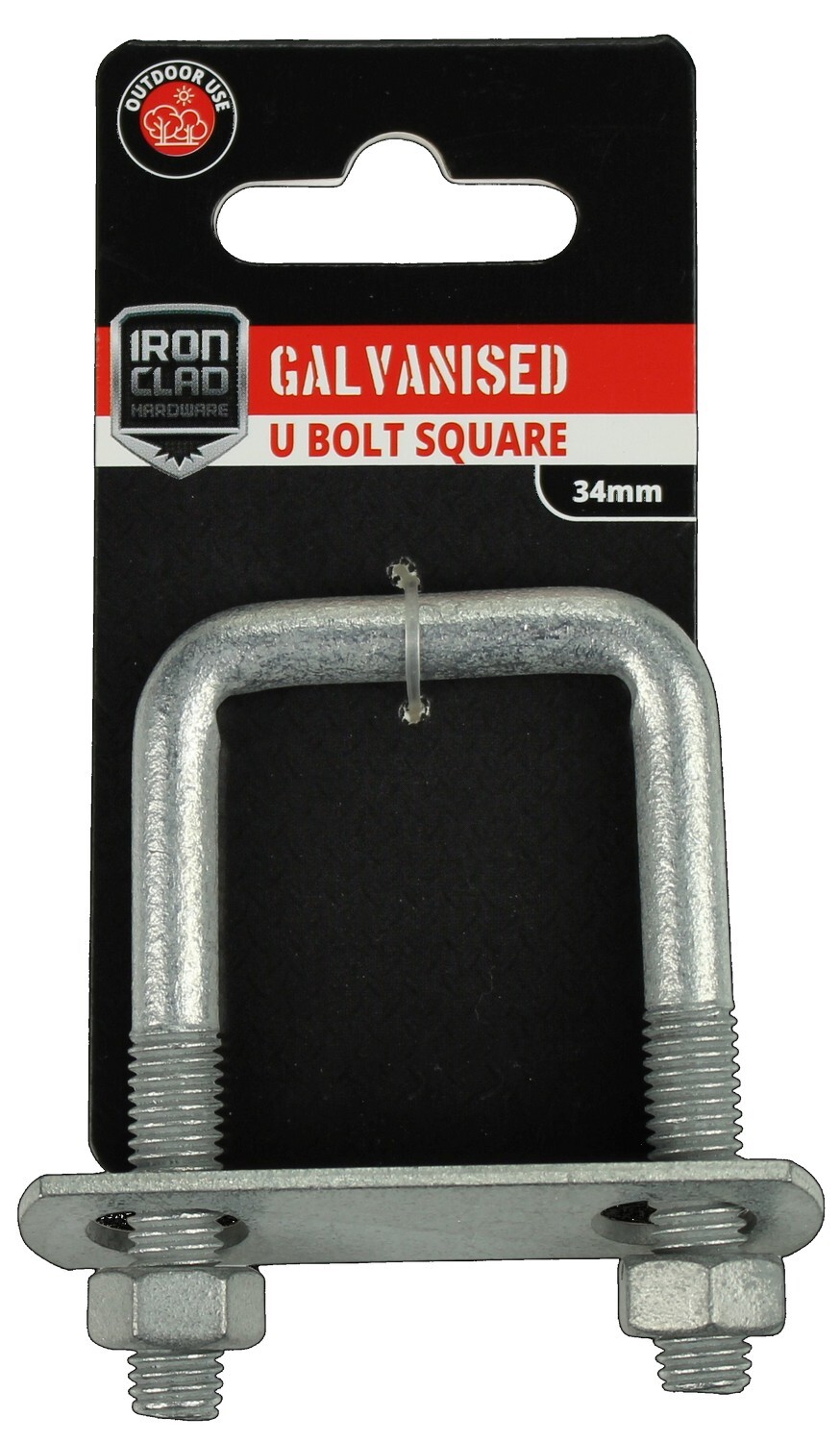 U Bolt Square 34mm Galvanised