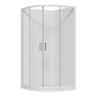 Curved Flat Wall Acrylic Shower Offset Waste 1000 x 1000 x 2015mm White
