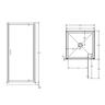 Alcove Flat Wall Acrylic Shower 900 x 900 x 1965mm White
