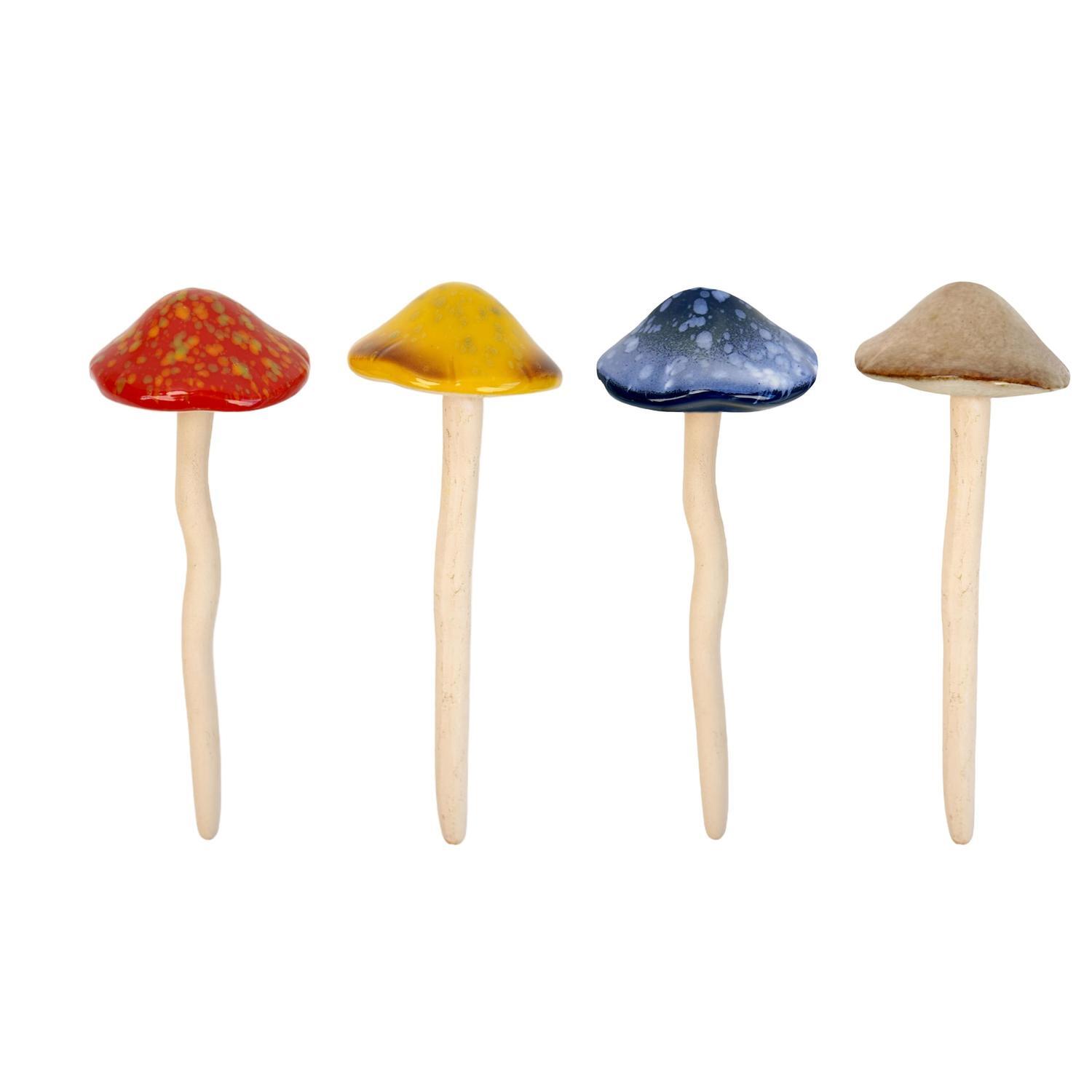 Ceramic Mushroom Stake 175mm Assorted