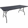 Wood Look Folding Table H:740mm, W: 740mm, L: 1800mm Black