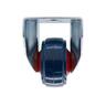 Rubber Fixed Castor  80mm Blue