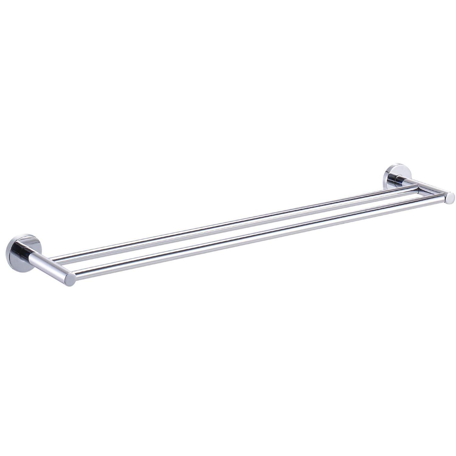 Double Towel Rail 600mm Chrome