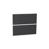 Wall Hung Vanity Cabinet Handleless Drawer Front Set 600mm Matte Black