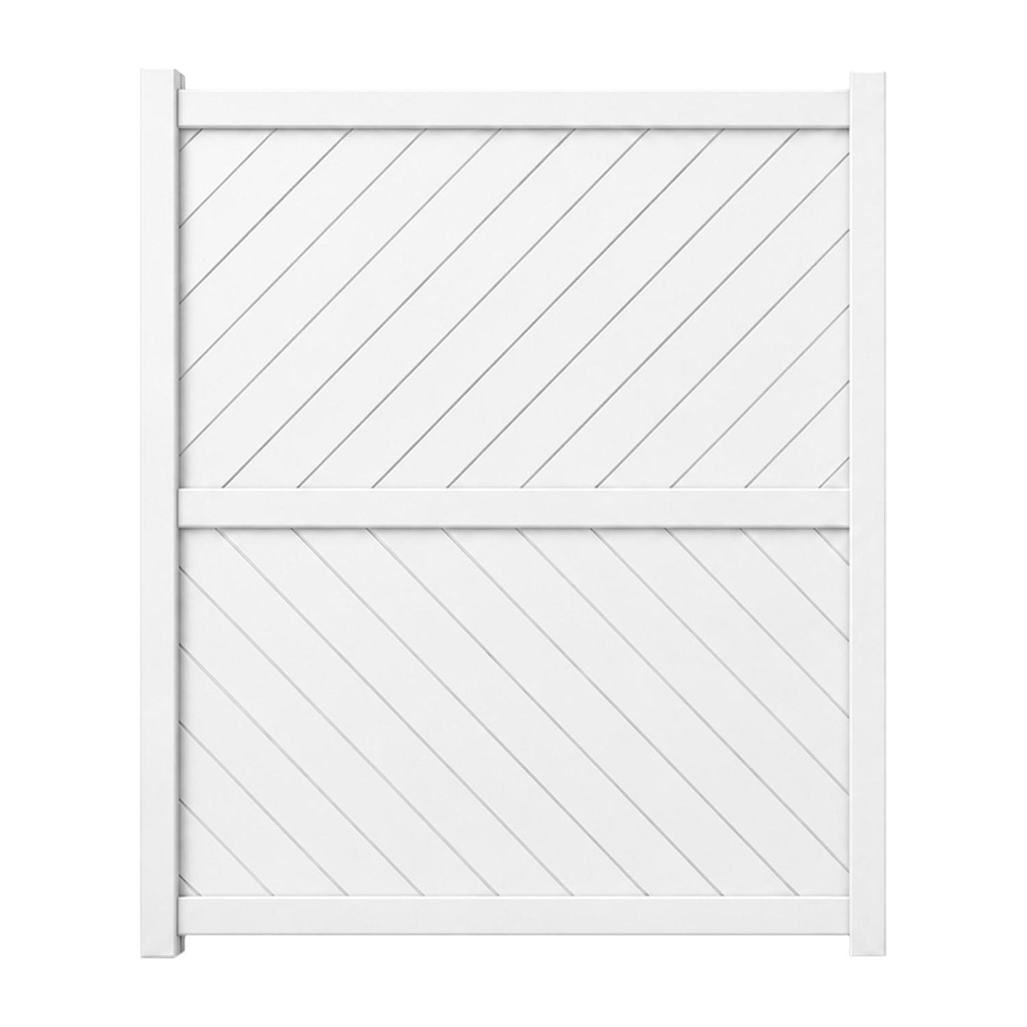 Valla Series Diagonal Driveway Gate H:1800mm x W:1500mm White