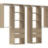 Customisable Wardrobe with Drawers (Large) 1800- 2400 mm Perfect Oak