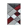 Zarin Rug W: 500mm, L: 800mm Geo Grey/Red