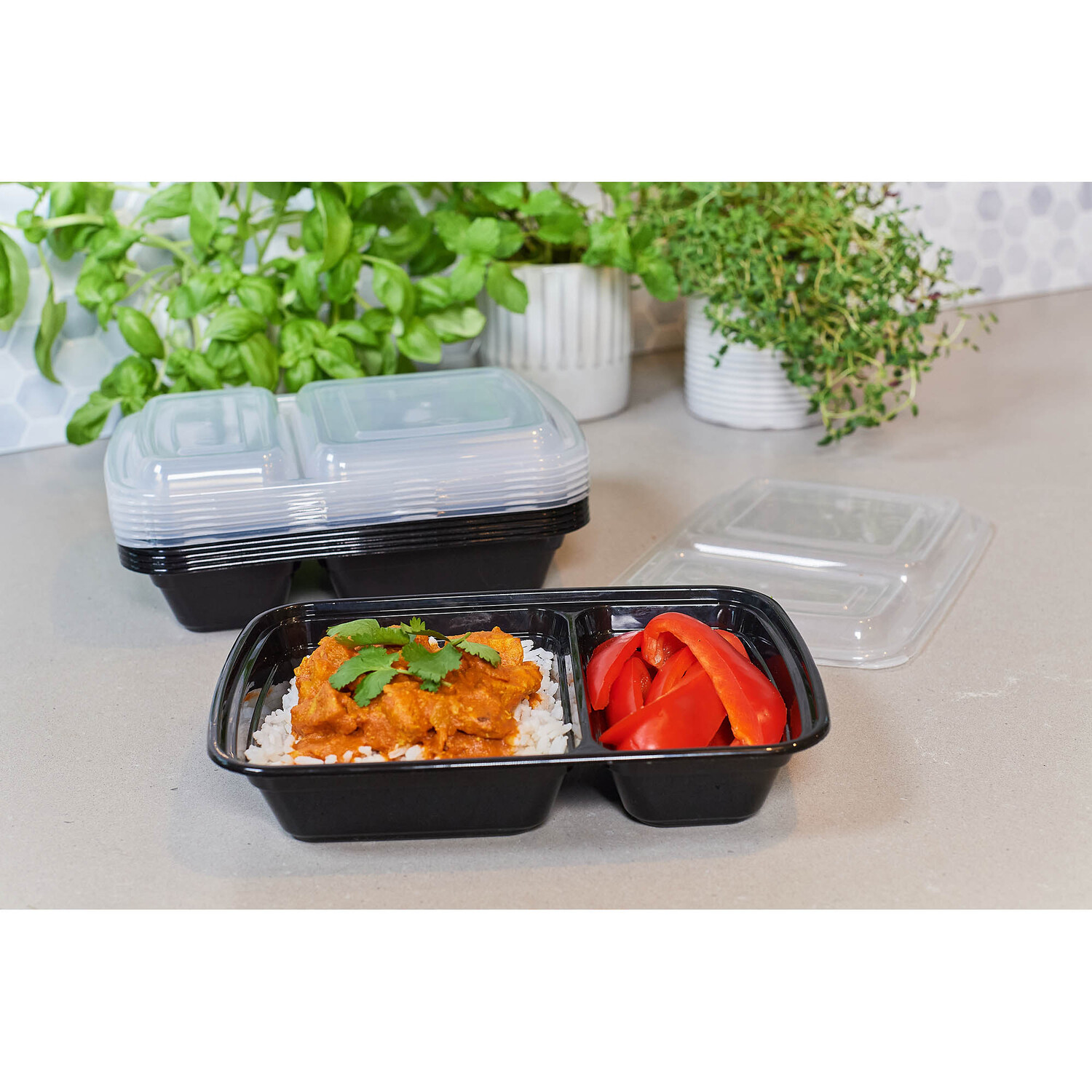 Meal Prep Containers 7 piece 700ml Black
