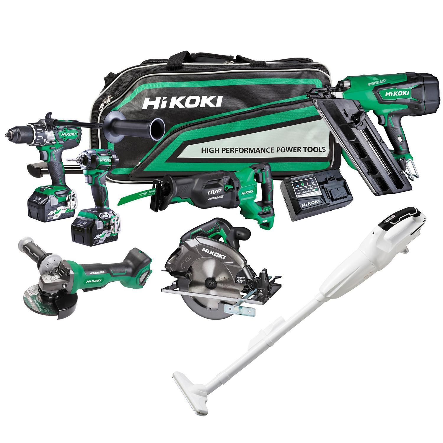 Cordless Brushless 7pc Power Tool Combo Kit