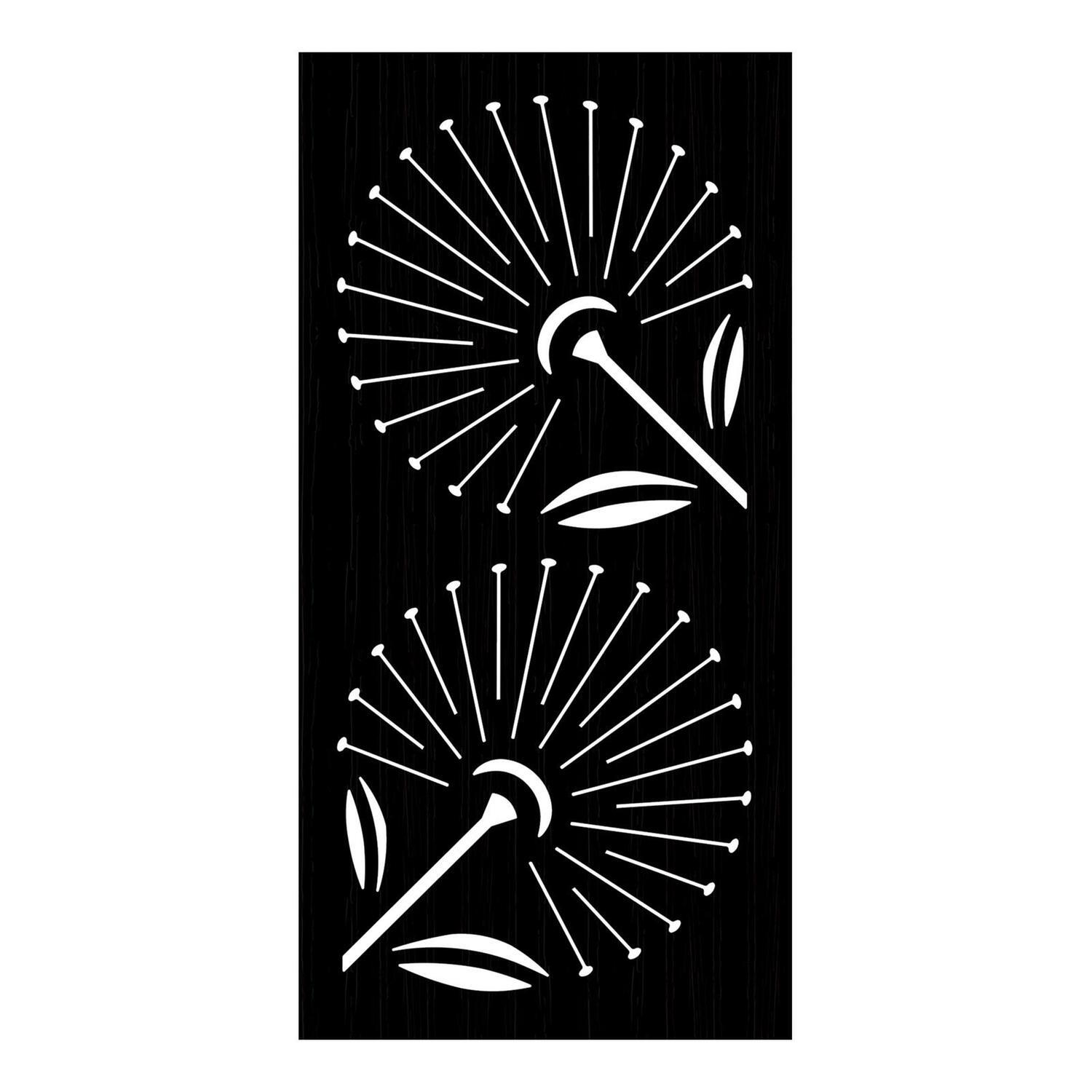 Privacy Screen Pohutukawa Black WPC 1.2mx0.6m