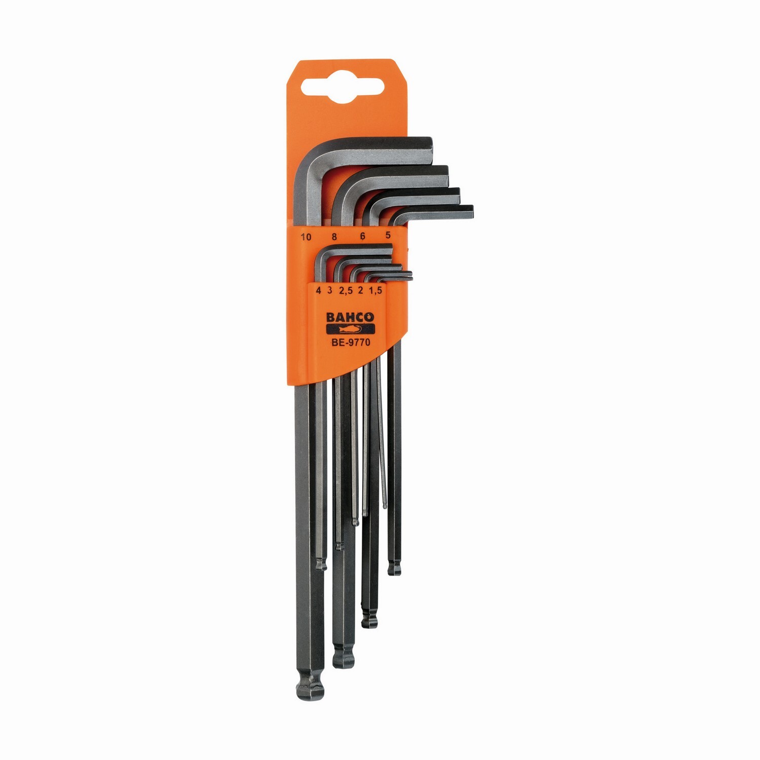 9 Piece Metric Hex L-Key Long Ball End Set
