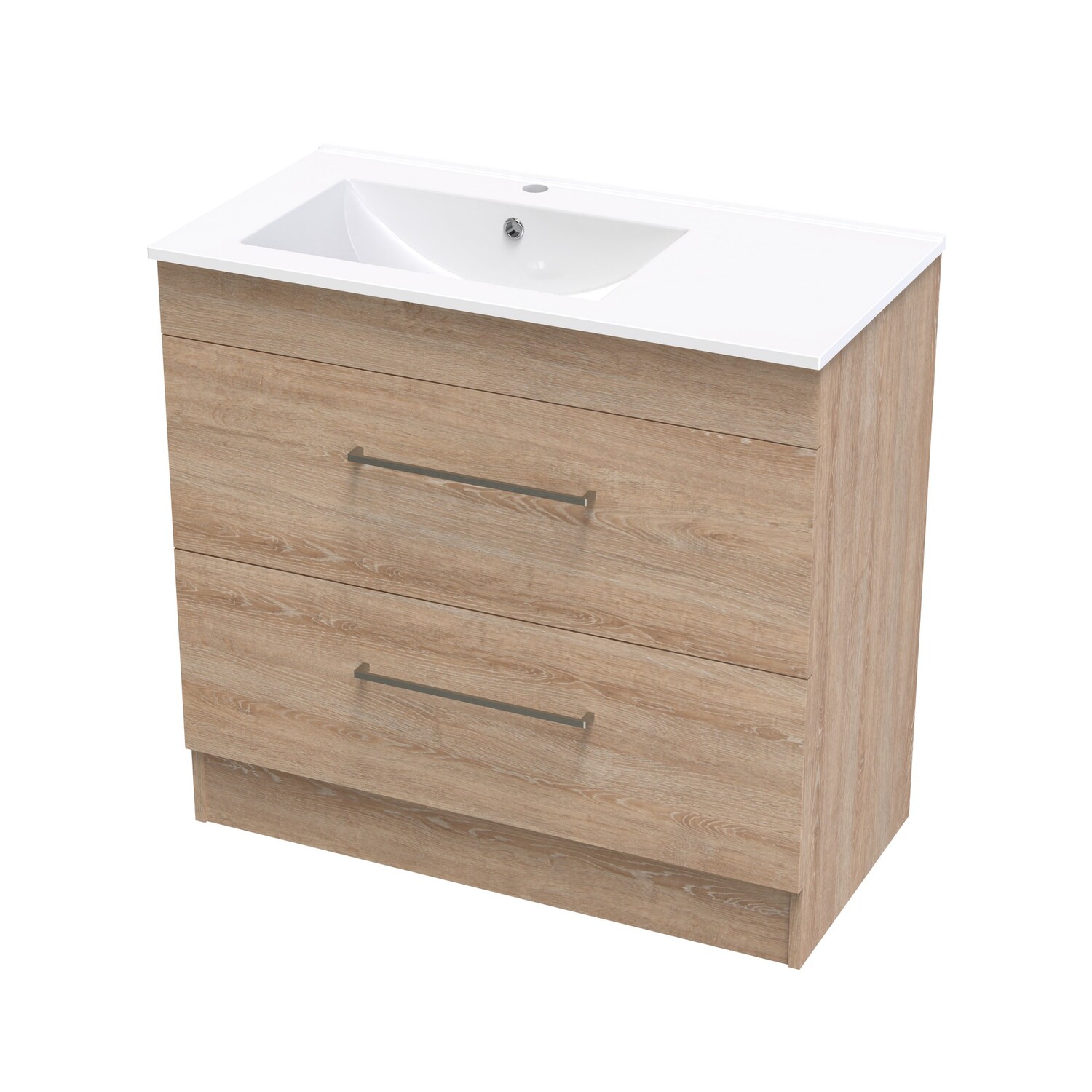 Cashmere Valley 900 Left Hand Bowl Double Drawer Floor Colour