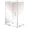 Capricorn Square Shower Flat Wall Left Hand Tray with Pivot Door