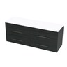Cashmere Pro Cashmere Pro Double Drawer Wall Hung Vanity H: 588mm, W: 1490mm, D: 445mm Charred Oak