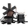 Granite Cookware Set Non Stick 12 piece Black