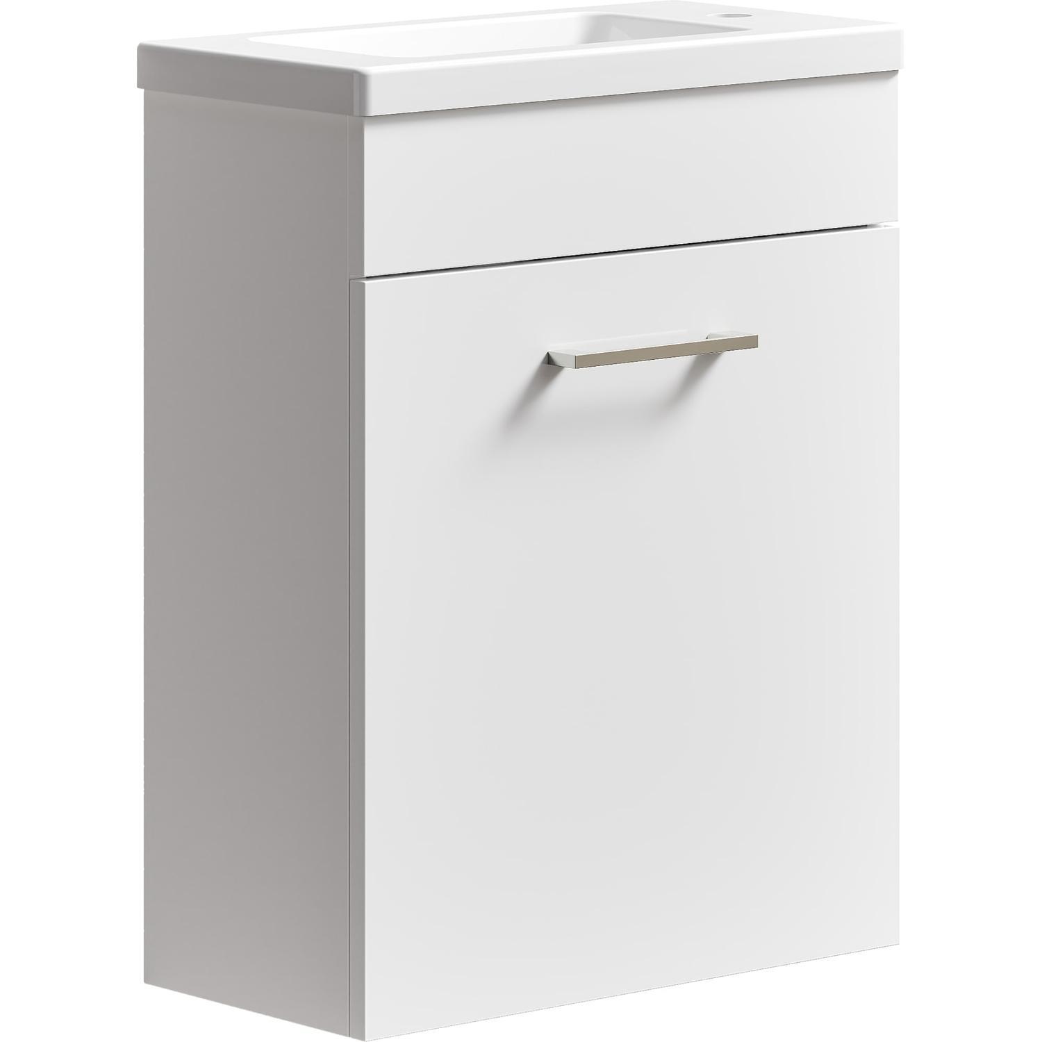 Thin Butler Wall Hung Vanity 460mm Gloss White