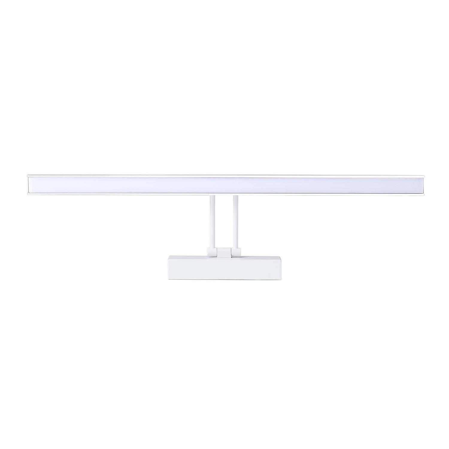 Adjustable Mirror Light H: 150mm, W: 600mm, Base: 170mm White
