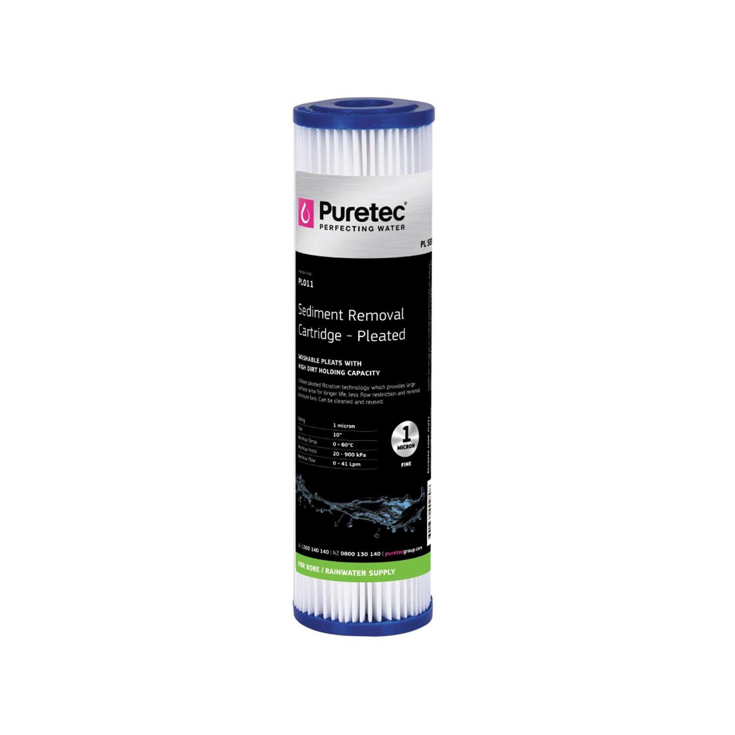 Pleated PL011 Water Filter Cartridge 10 inch White