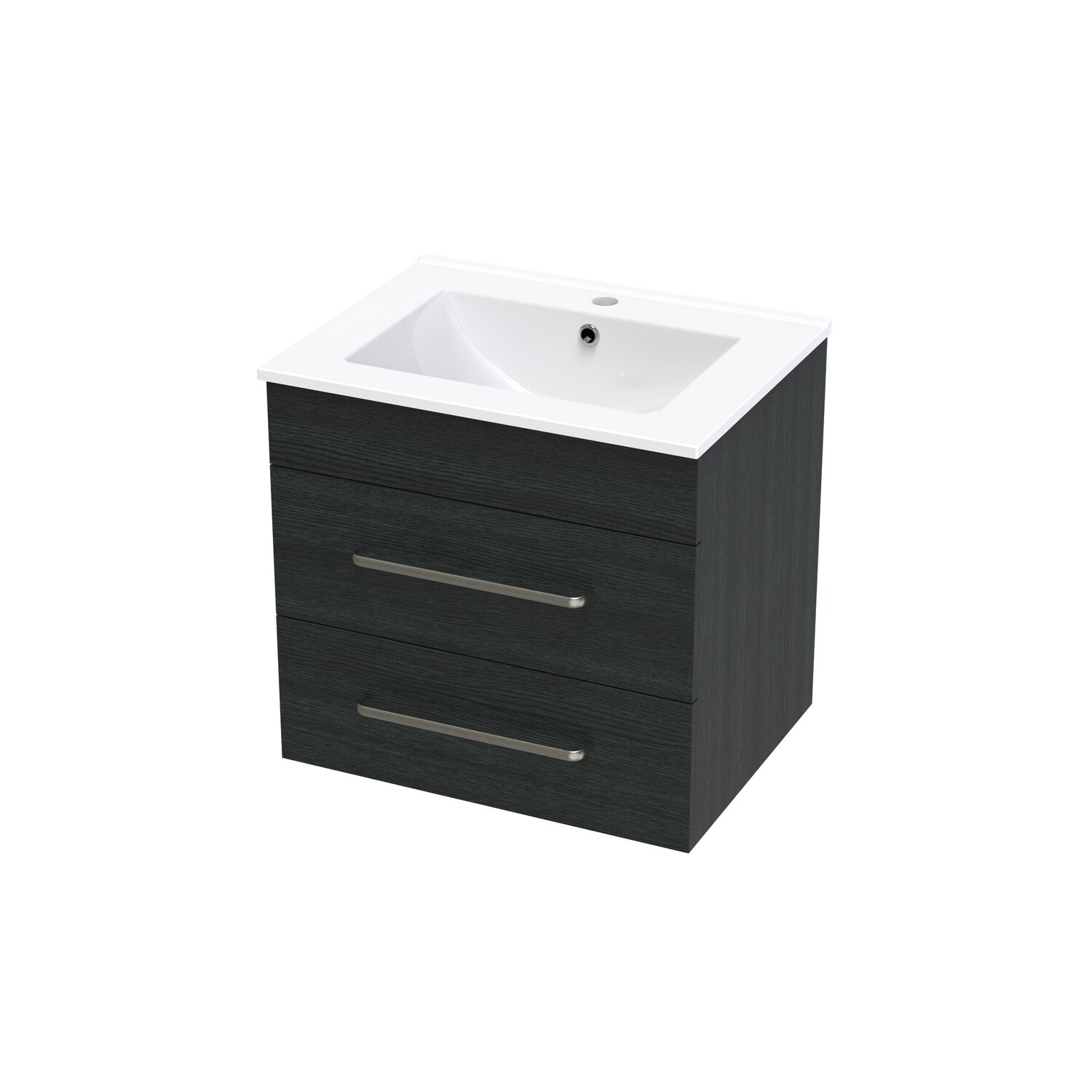 Pacific 600 Double Drawer Wall Charred Oak