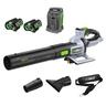 EGO POWER+ 56V 1500m³/h Brushless Blower KIT Includes 2 x 5. Ah Battery, Turbo Charger, Shoulder Strap Flat Nozzle & Round Nozzle