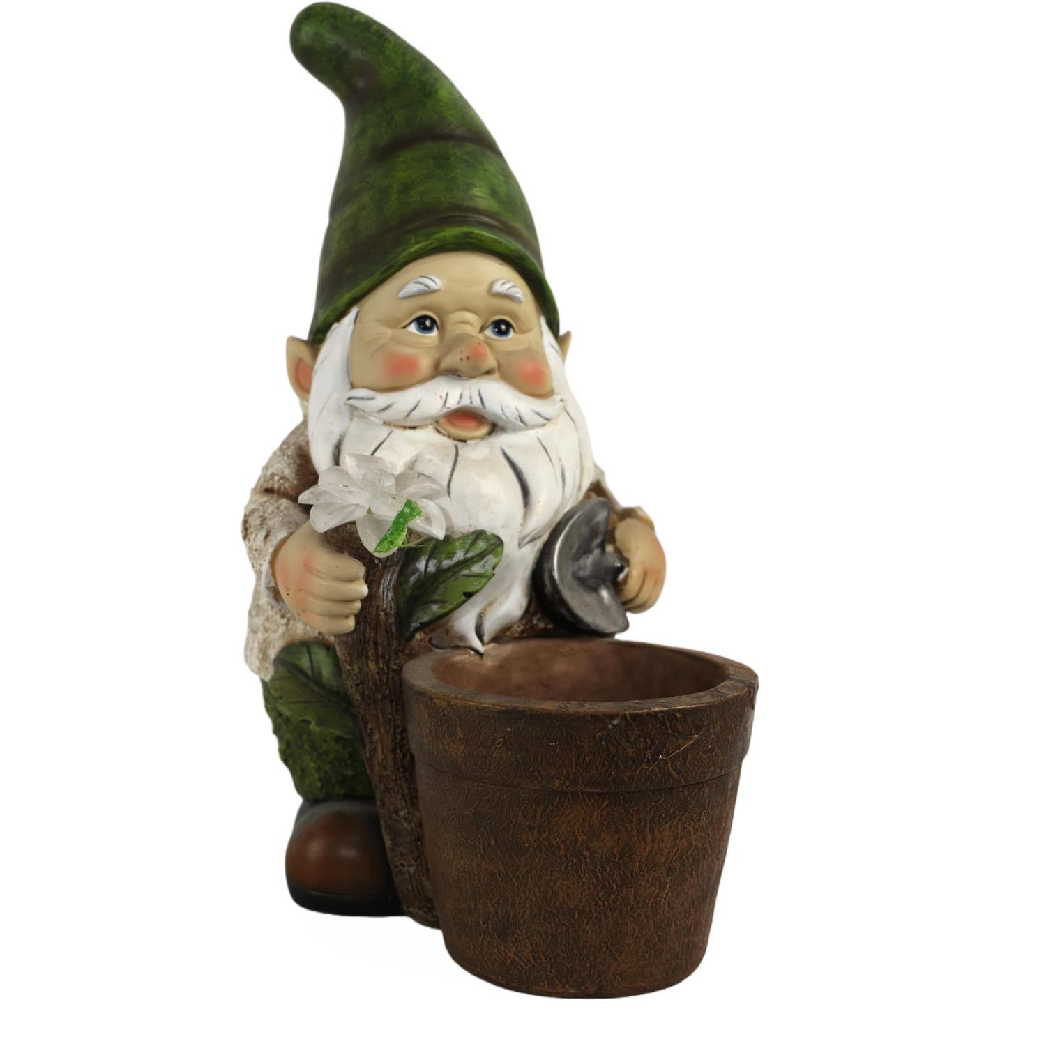 Garden Gnone with Flowerpot