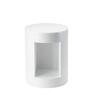 Café and Sun Outdoor Round Side Table  White