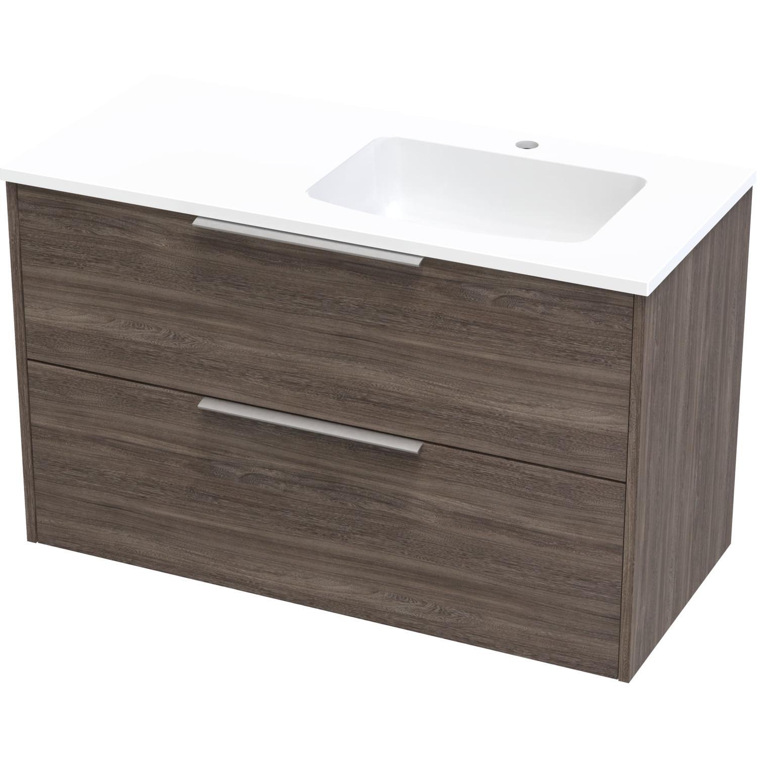 Nikau Grove 1000 Right Hand Bowl Double Drawer Wall Colour