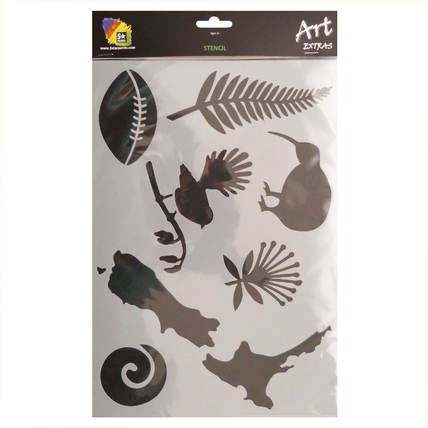 Laser Cut Stencils A4 Kiwiana Design
