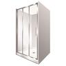 Aquila Alcove 3-Sided Shower Flat Wall 3 Panel Stacker Door