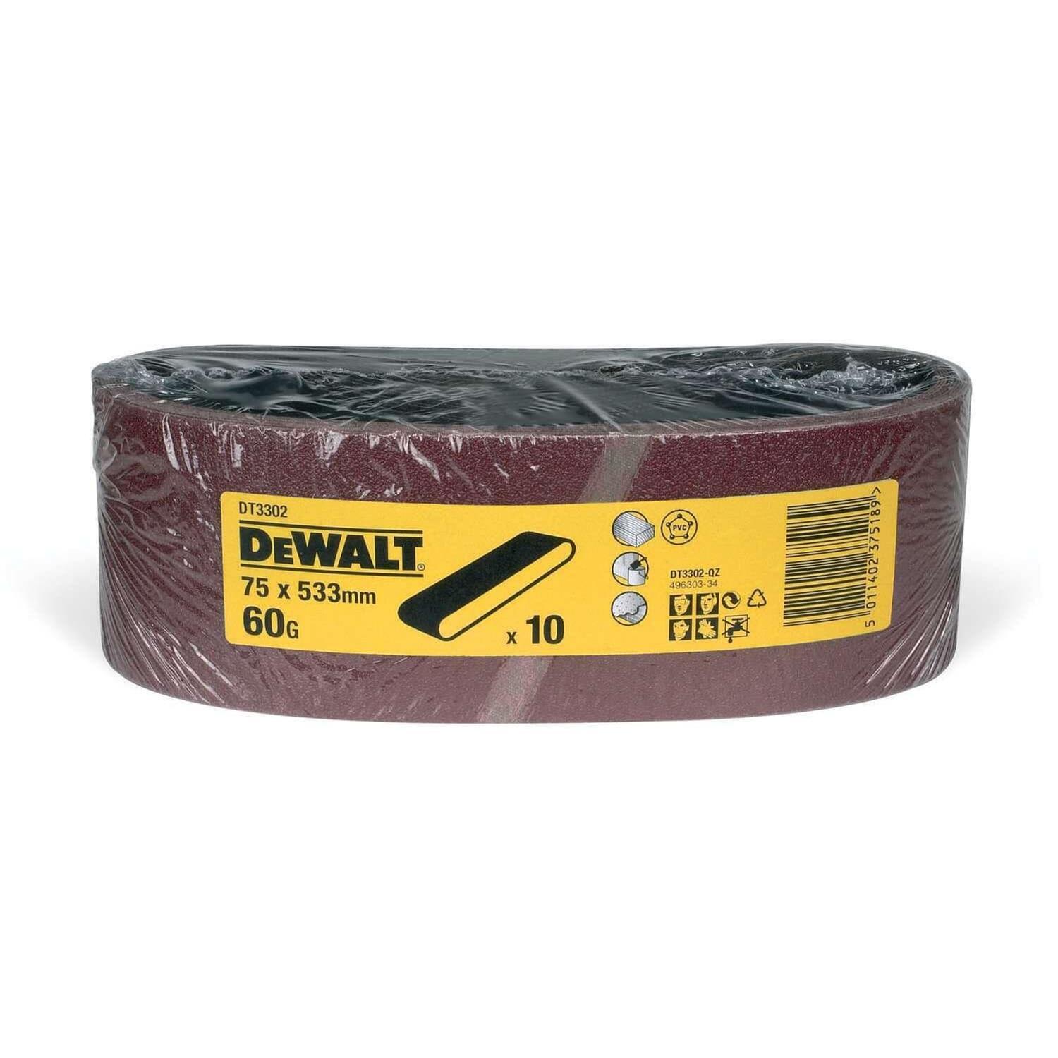 Sanding Belt 75 x 533mm 60G 10 Pack