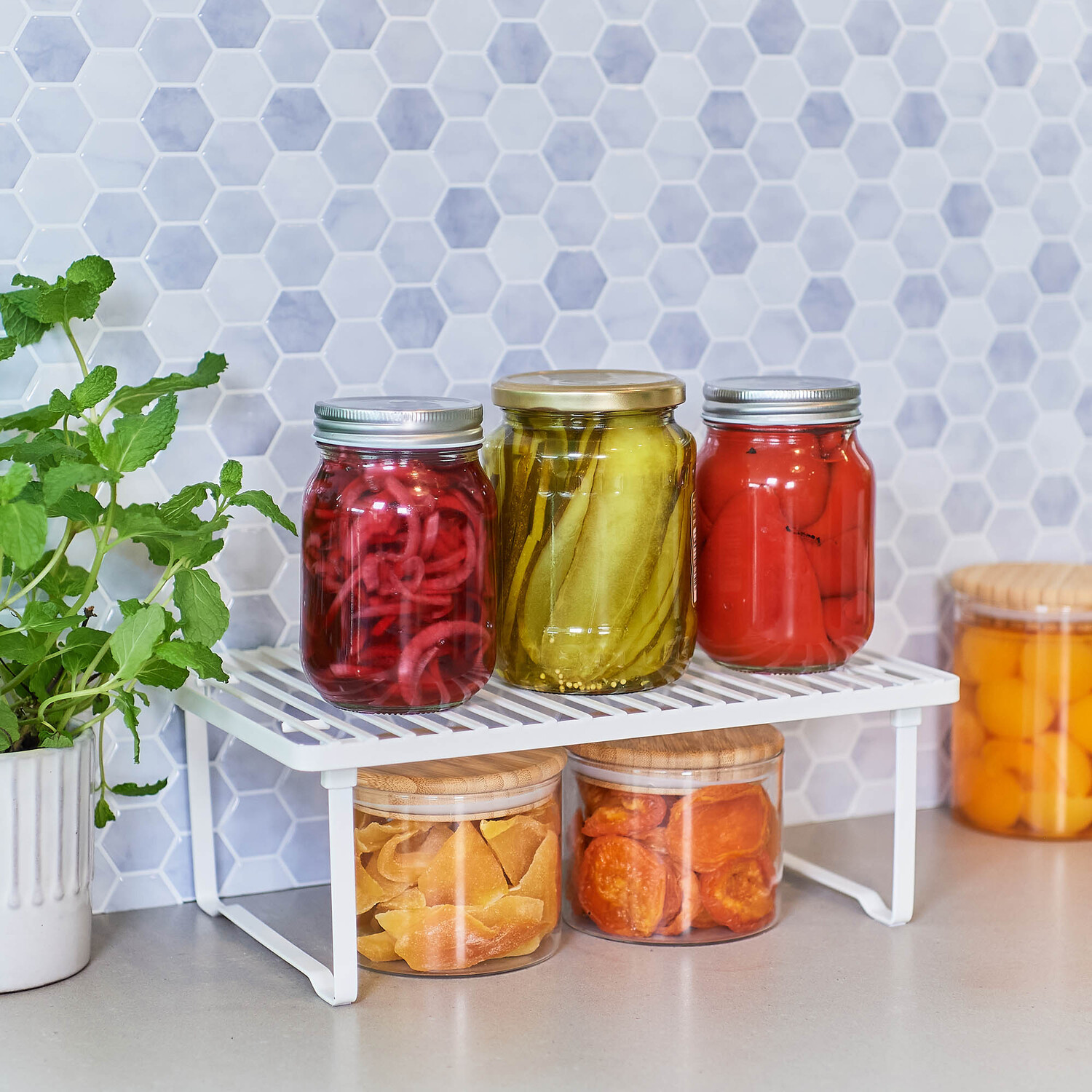 Shelf Rack Stackable White