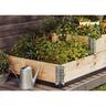 Timber Raised Garden Bed 1.2m x 0.8m Natural Wood
