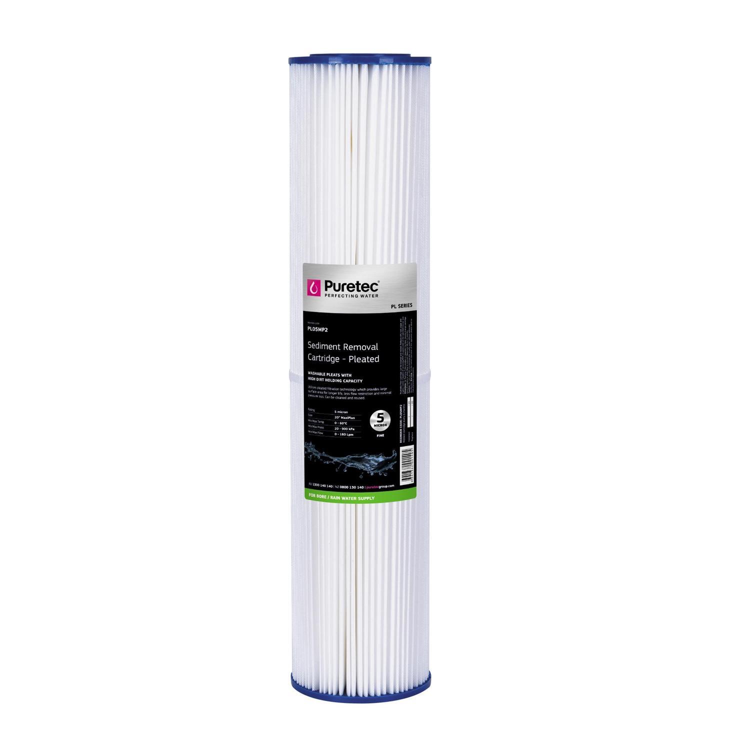 Pleated PL05MP2 Water Filter Cartridge 20 inch Large White