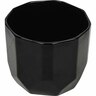 Geometric Ceramic Indoor Pot 12cm Black
