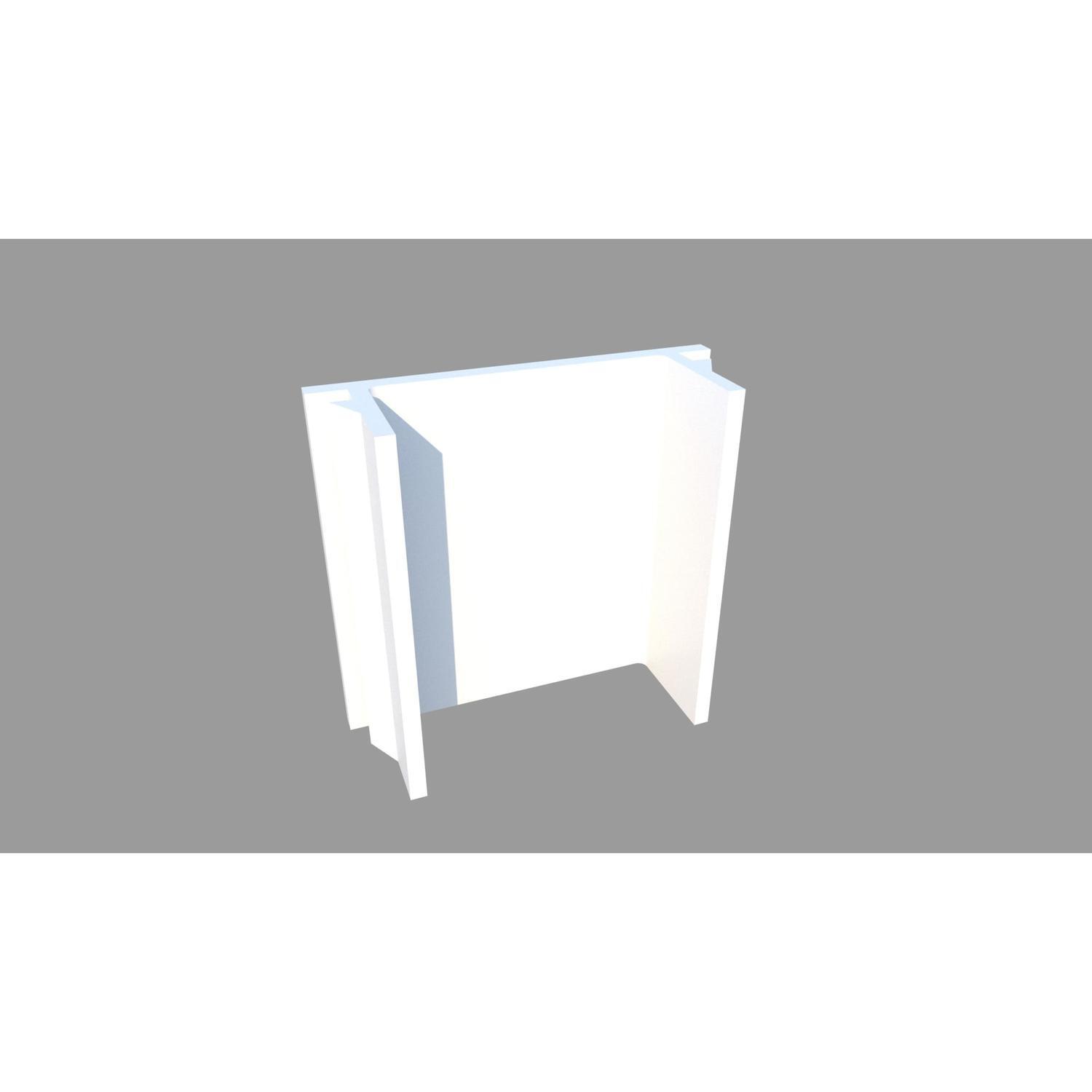 VistaWall Spacer Aluminium  H:18mm Frost