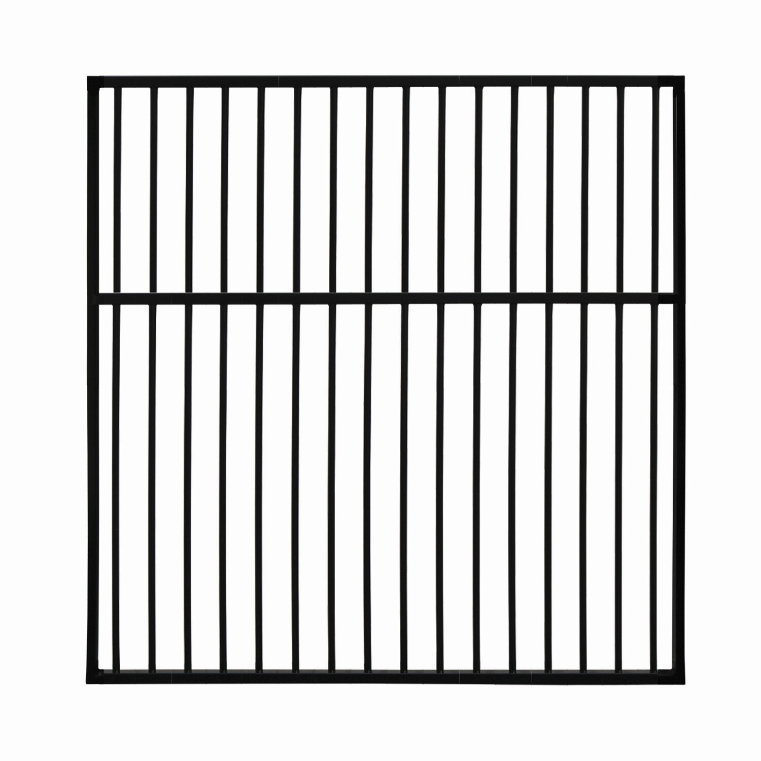Aluminium Flat Top Driveway Gate W:1500mm, H:1750mm, D:38mm Black