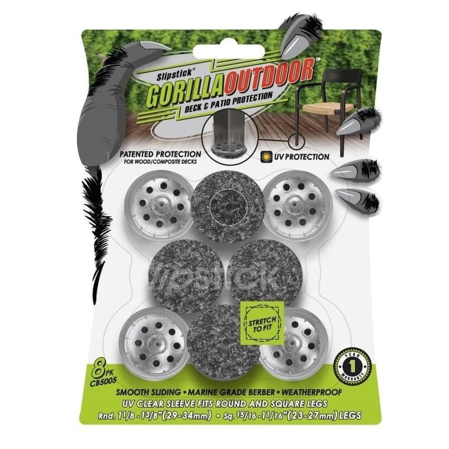 Round Clear Sleeve Glides with Marine Grade Berber 29 to 34mm