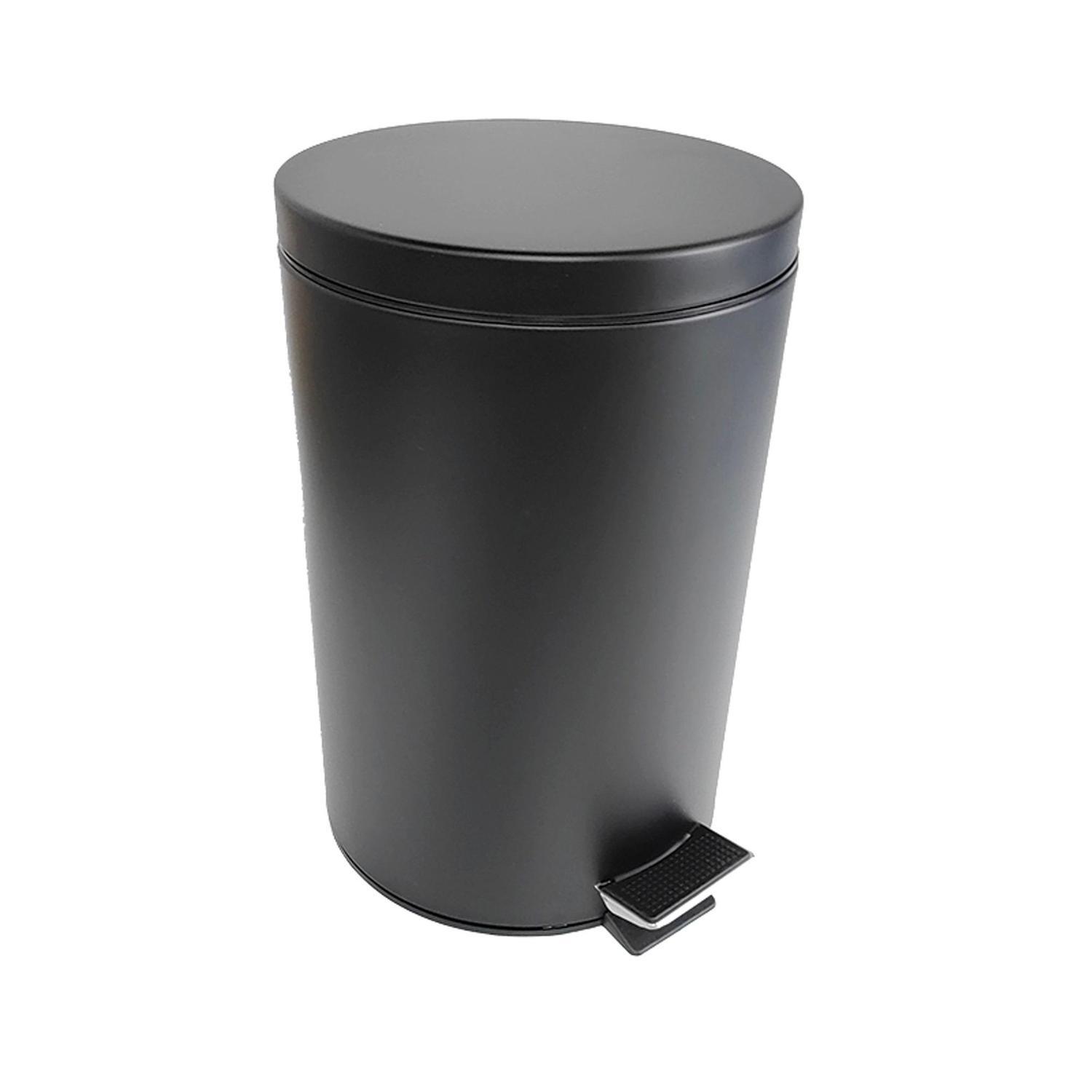 Pedal Bin 12 litre Round Black