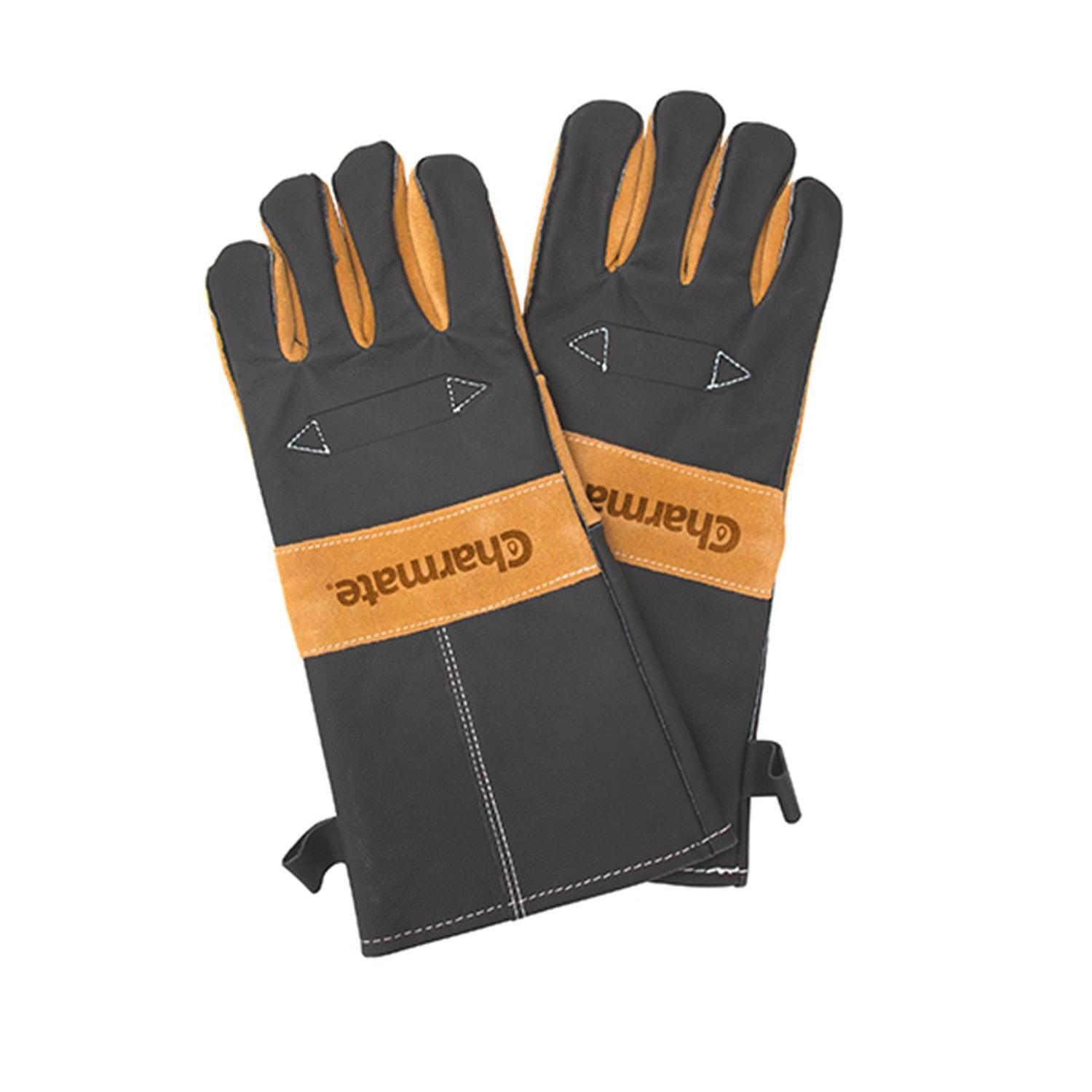 Premium Leather Heat Resistant BBQ Gloves