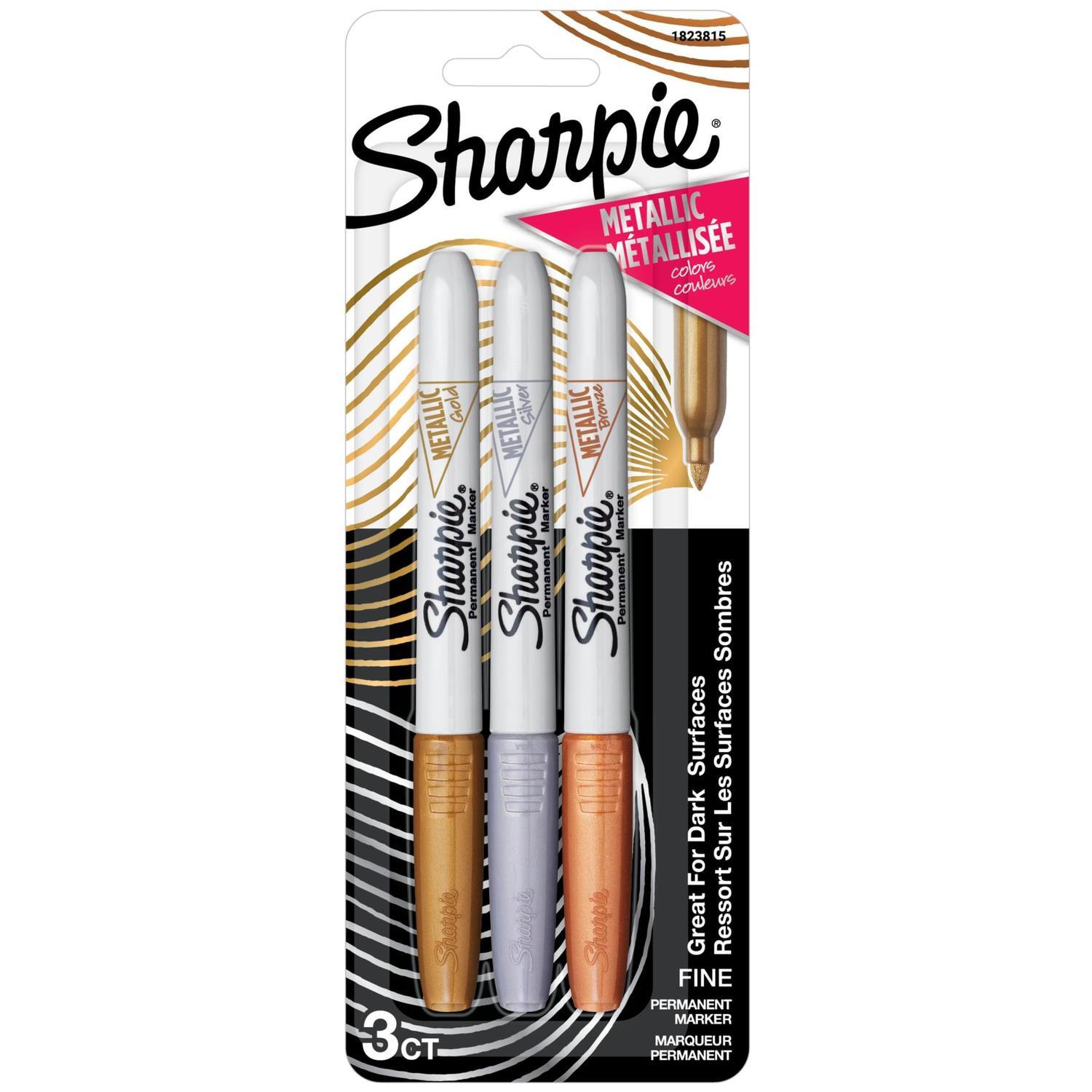Permanent Markers Pack 3 Assorted Colours