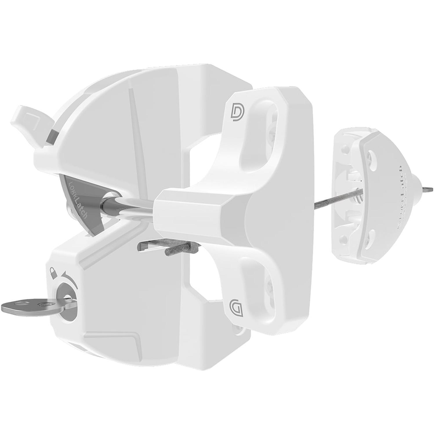Gate Latch H: 115mm White