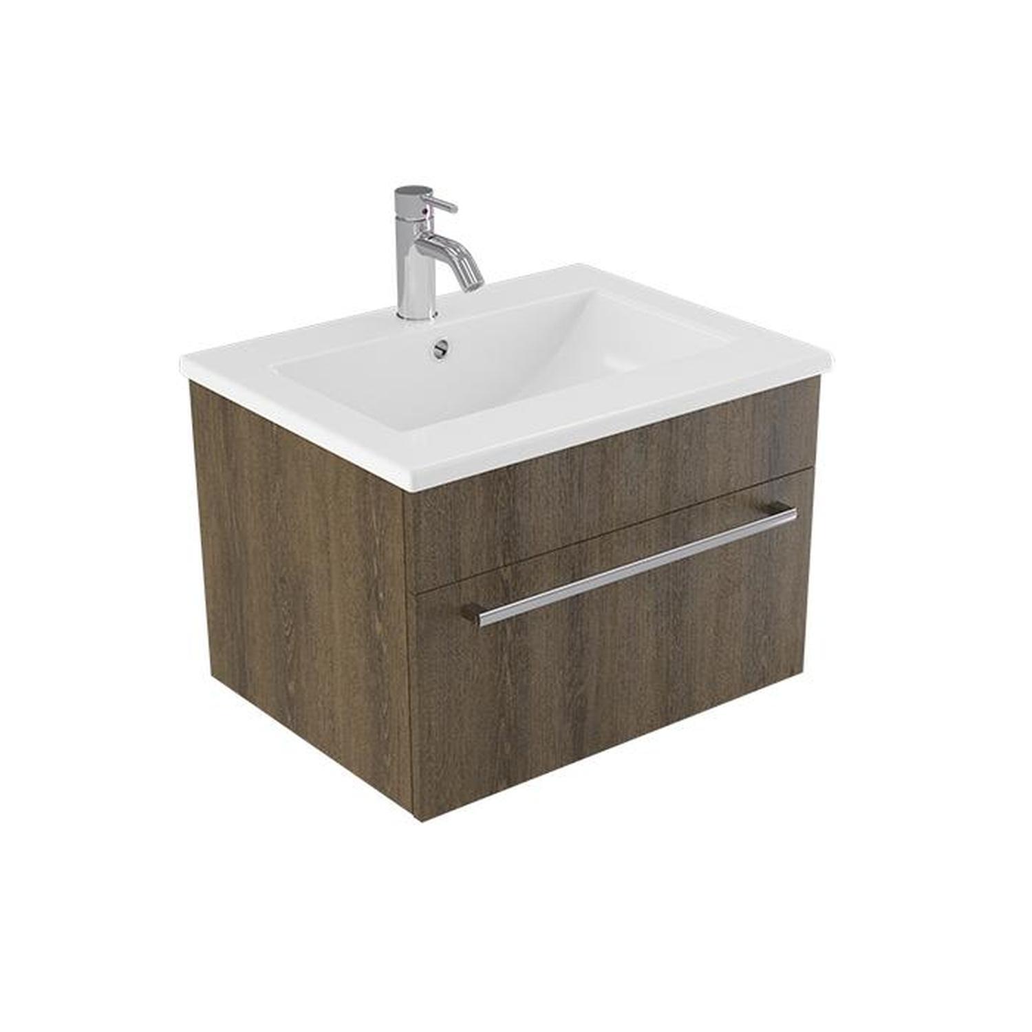 Calais Wall Vanity 600mm Smokey Oak