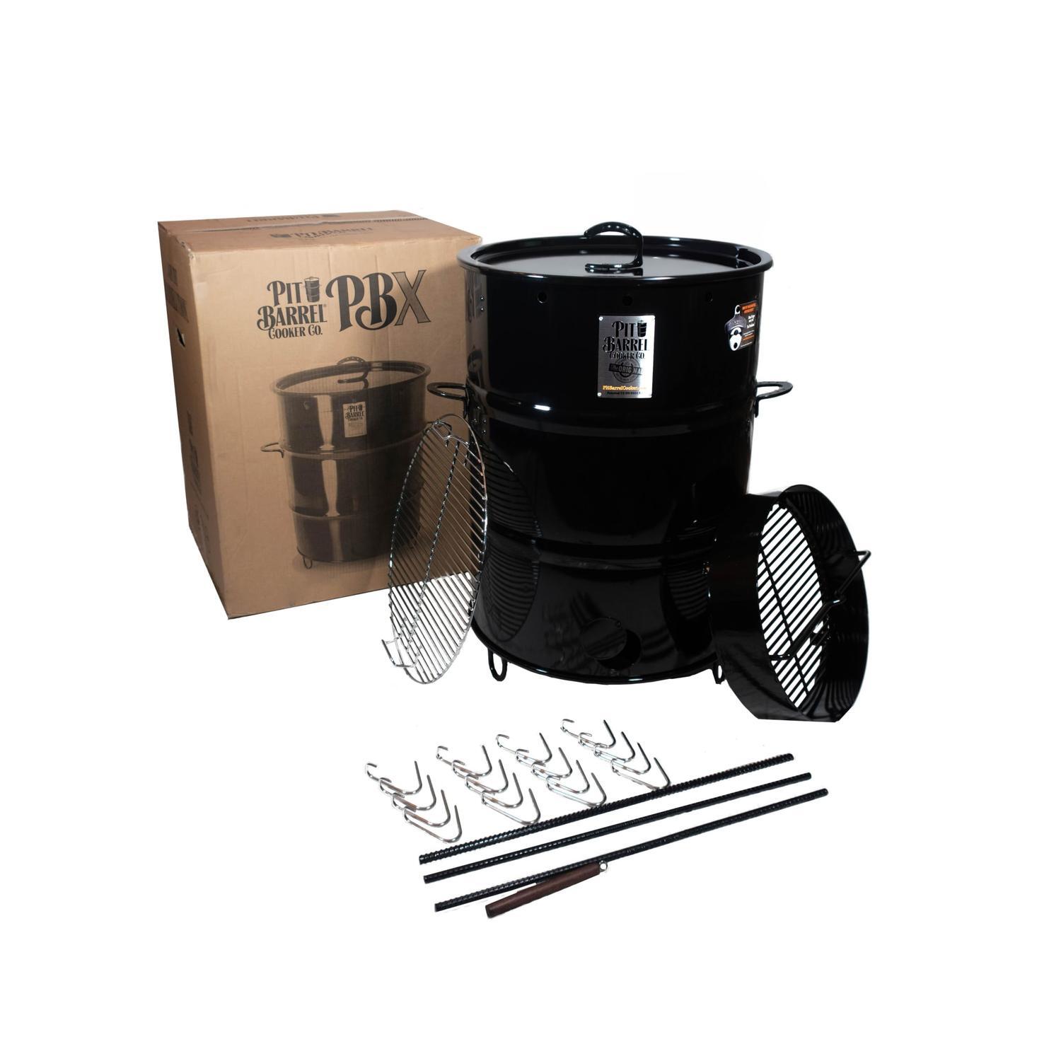 PBX Charcoal Drum Smoker 57cm Diameter Porcelain Coated