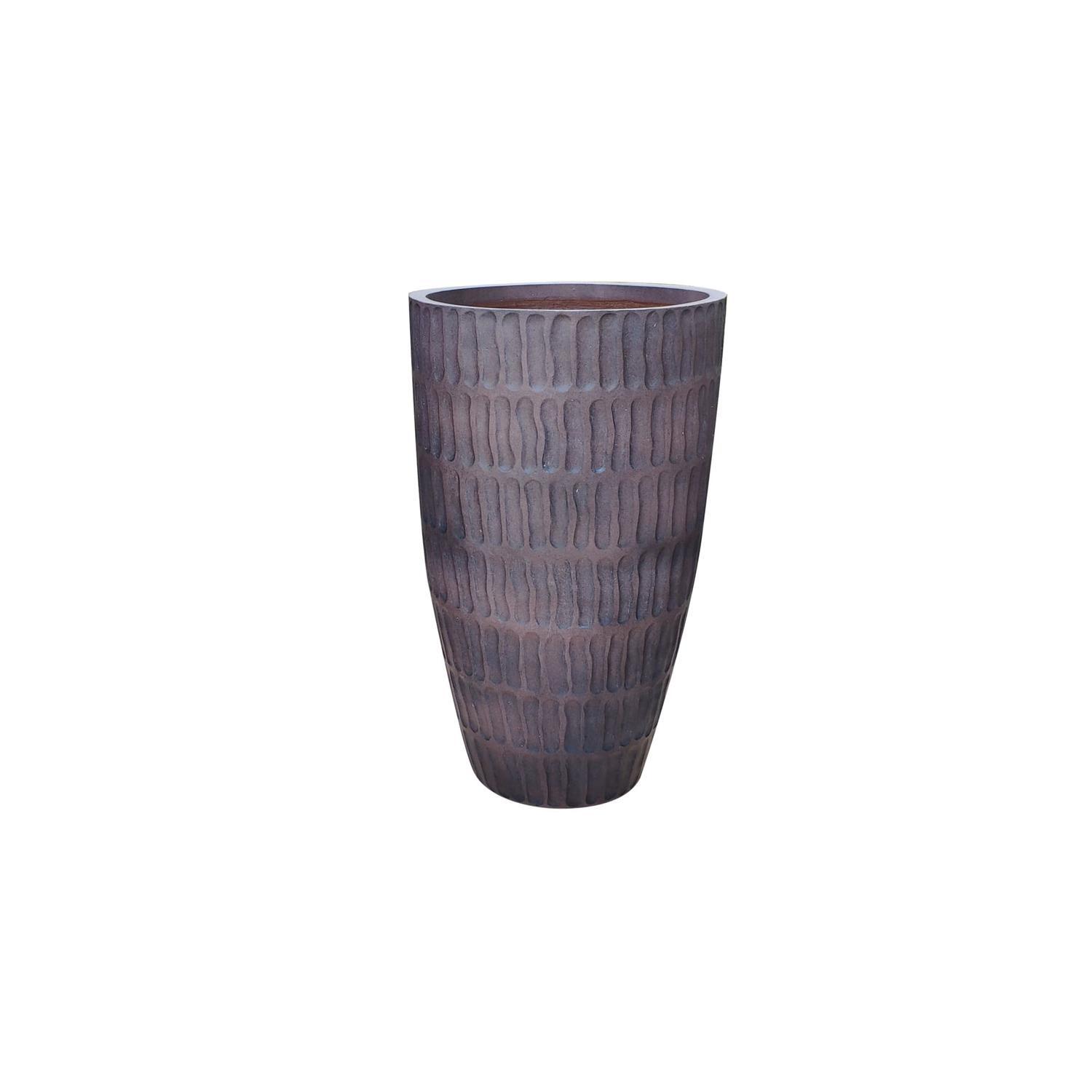 Tulum Lightweight GRC Tall Pot Large Bronze D55 x H100cm Sandstone