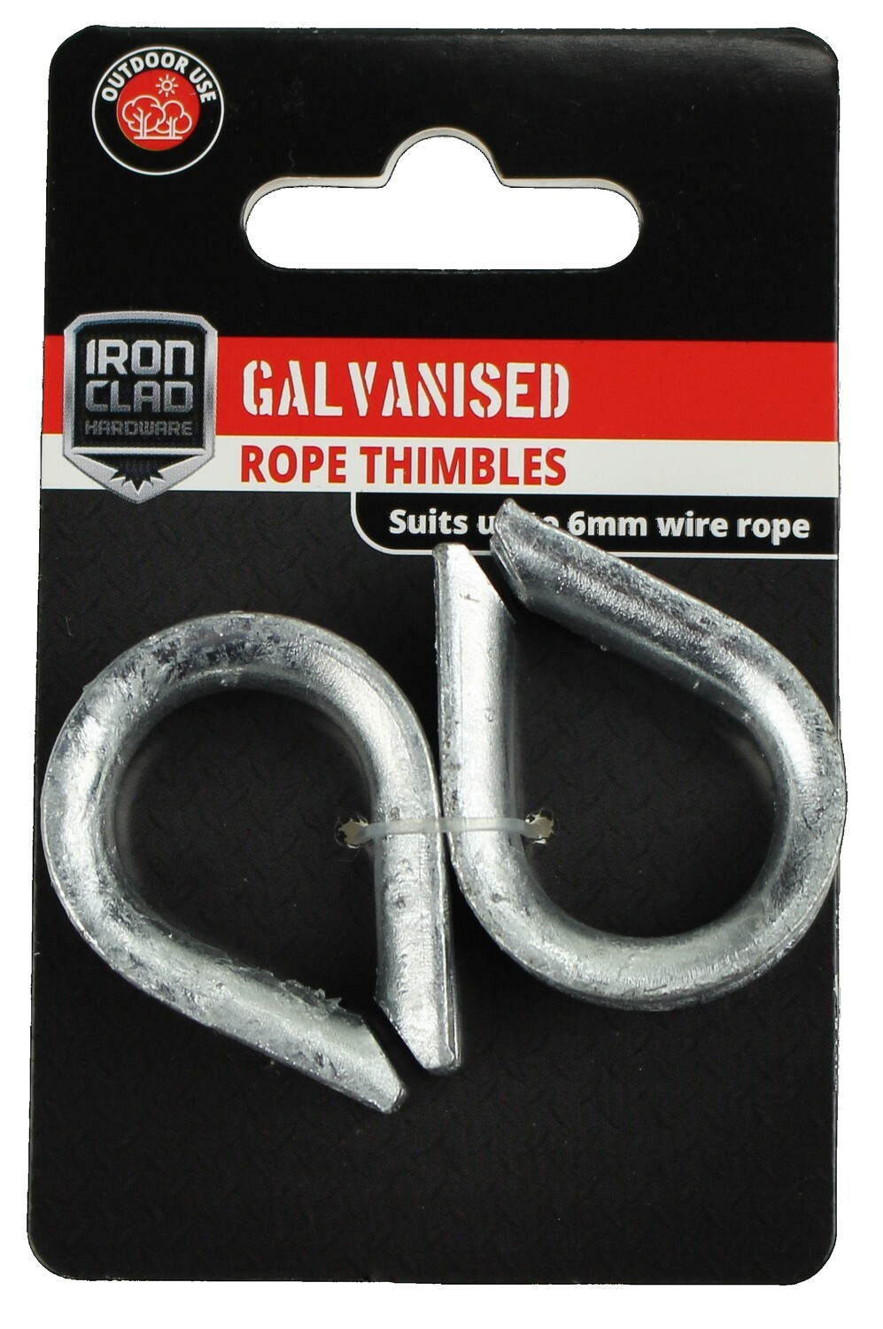 Rope Thimbles 6mm Galvanised