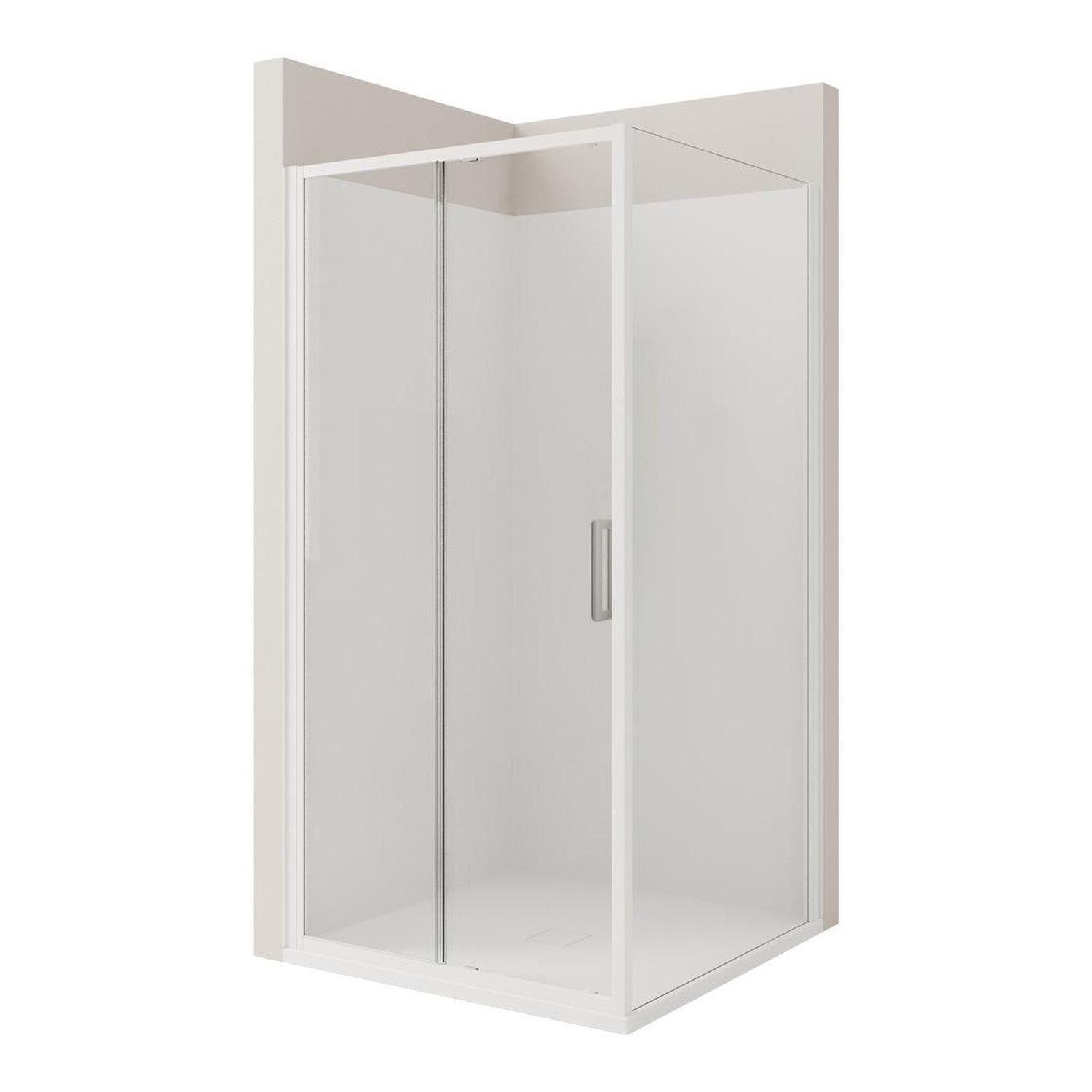 2 Side Flat Wall Shower 1000 x 1000mm Chrome