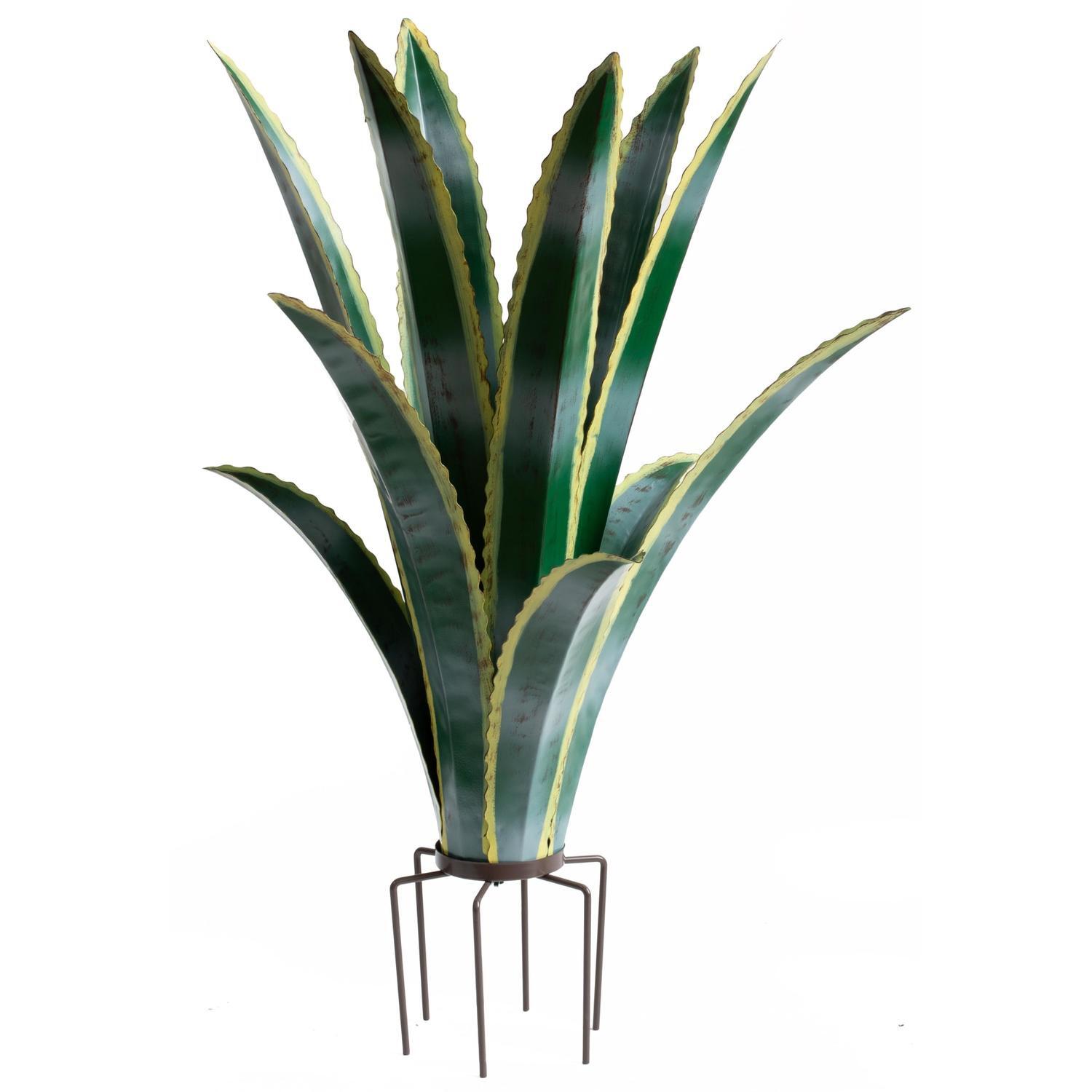 Metal Grass Garden Décor Small 84cm Green