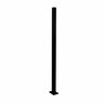 Aluminium Flanged Fence Post  H: 1900mm, W:50mm, D: 50mm Black